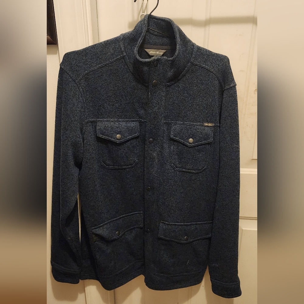Eddie Bauer Field Jacket Heavy Fleece Full Zip & Snap Size Men's:TL